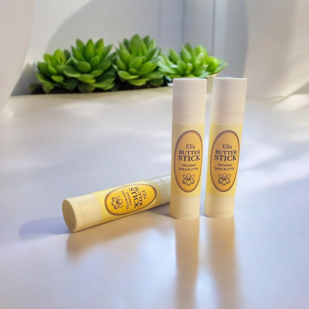 ลิปบาล์มเชียบัตเตอร์ 35% (Shea butter 35% lip balm)  ลิปสติกเชียบัตเตอร์แท้ เพิ่มความชุ่มชื้น ลดอาการปากแห้งลอก