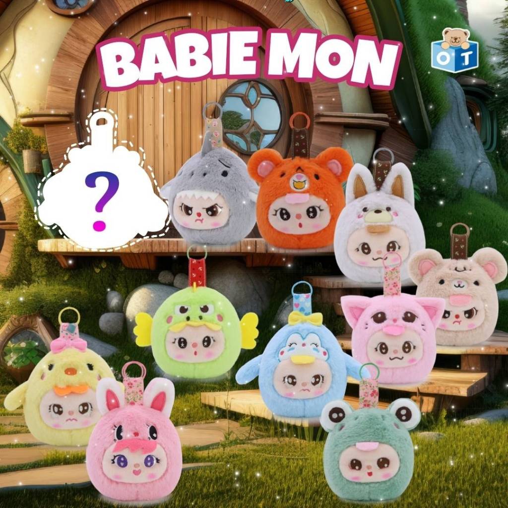 Oceantoys ลิขสิทธิ์แท้ กล่องสุ่ม พวงกุญแจ Babie Mon กล่องสุ่มสัตว์น่ารักๆ แมวอ้วน ,หมี ,กระต่าย [พร้อมส่งในไทย]