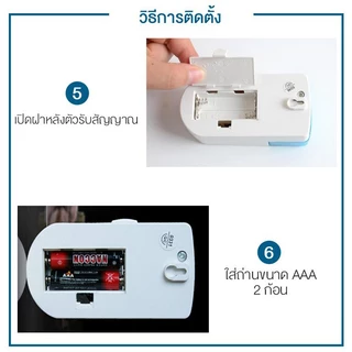 Doorbell ออดไร้สายกริ่งประตูมี36เสียงเรียกเปลี่ยนเสียงได้ติดตั้งสะดวกกระดิ่งไร้สายกริ่งประตูบ้าน Wireless Doorbell