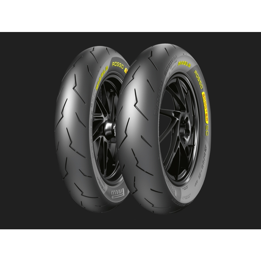 ยางนอก Pirelli Diablo Rosso Scooter SC ป้ายเหลือง ขอบ12 สำหรับ Vespa / Lambretta