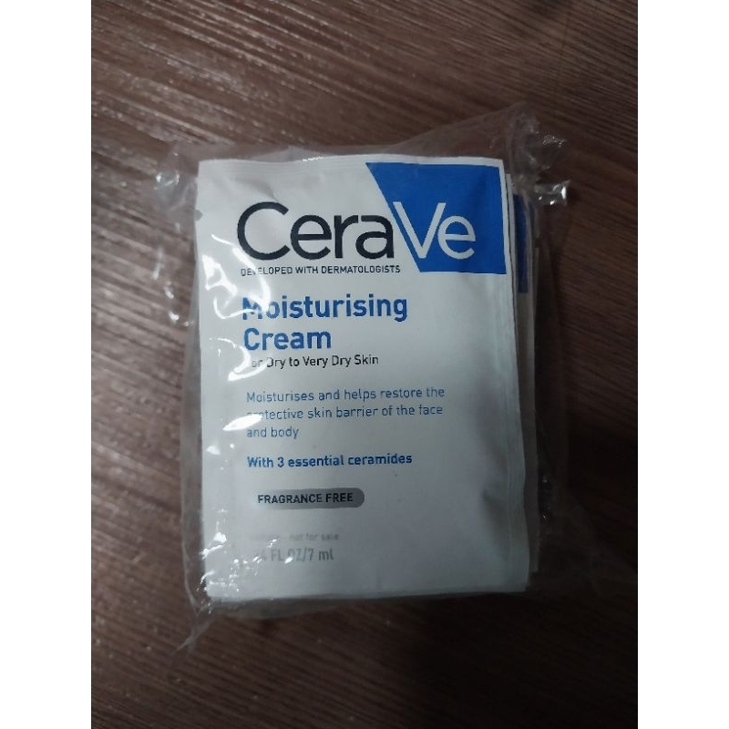 CERAVE Moisturising  *สีฟ้า** (ชุด1ได้10ซอง) ครีมบำรุงผิวหน้าและผิวกาย สำหรับผิวแห้ง-แห้งมาก