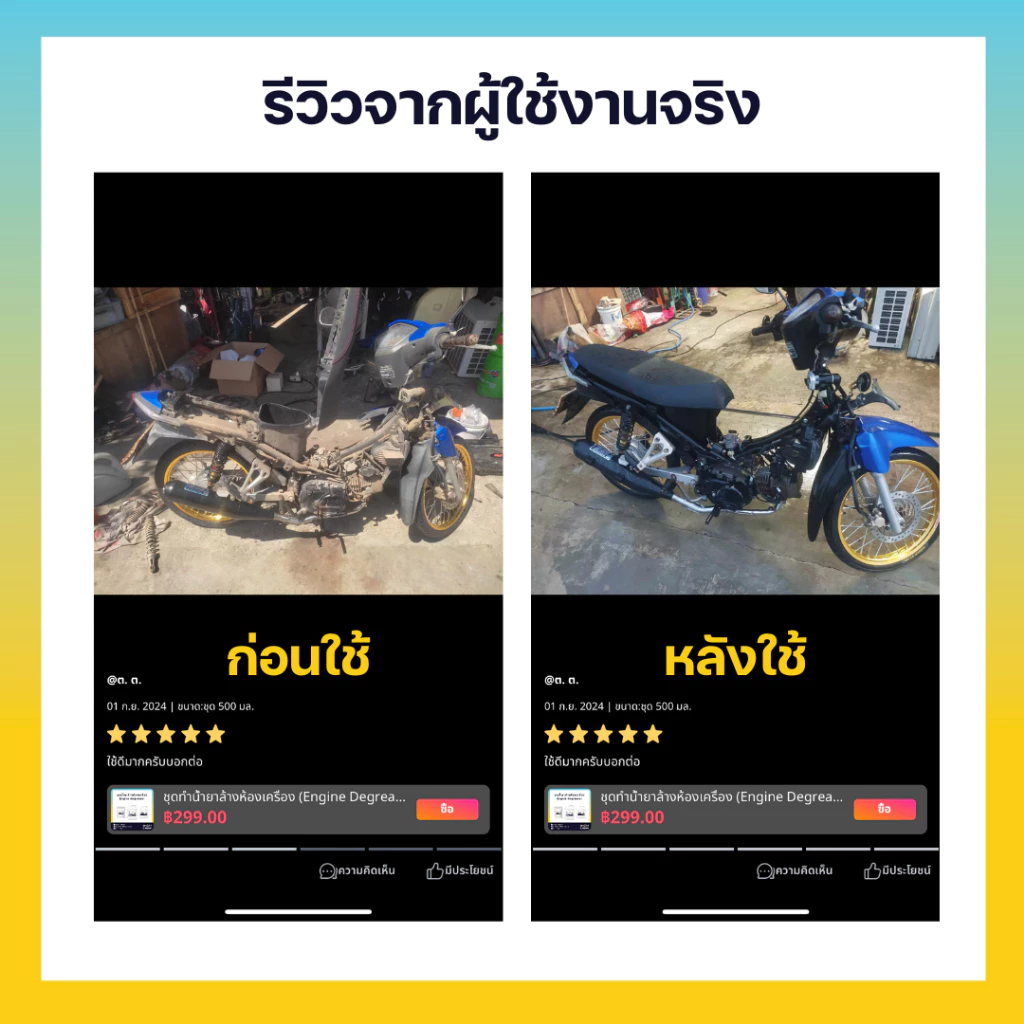 ชุดทำน้ำยาล้างห้องเครื่อง (Engine Degreaser), น้ำยาขจัดคราบน้ำมัน, น้ำยาทำความสะอาดเครื่องยนต์ thumbnail 8