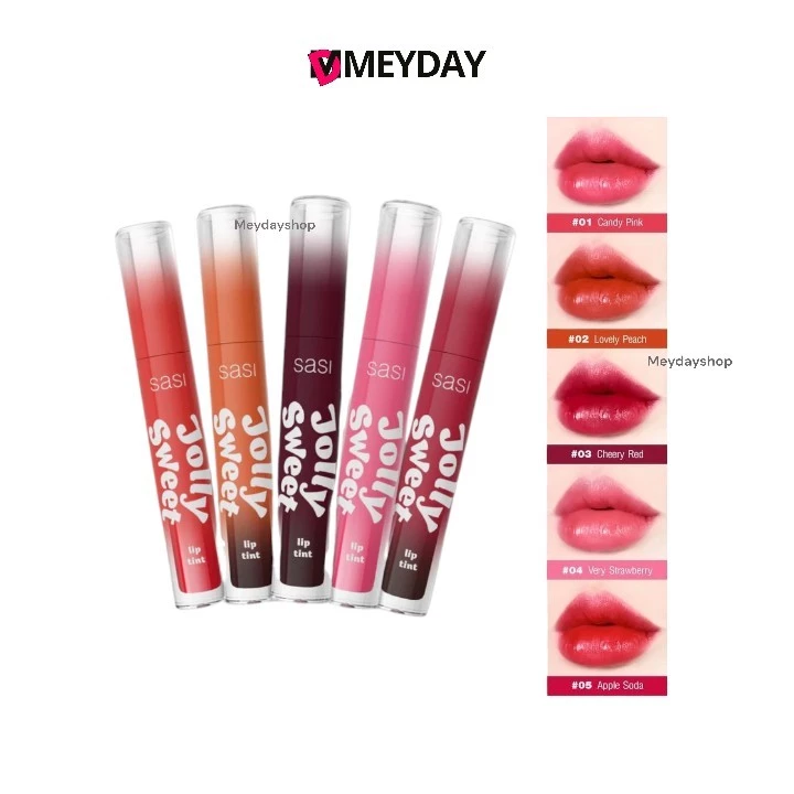 Sasi Jolly Sweet Lip Tint by Srichand ศศิ จอลลี่ สวีท ลิปทินท์ไม่ติดแมส ลิปทินท์เนื้อบางเบาสีสันสวยสดใส ใช้ทาริมฝีปาก