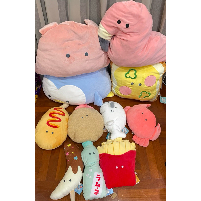 Yell Marshmallow ตุ๊กตาหมอน เพนกวิน พิซซ่า นกฟลามิงโก้ ฉลาม โคม ขนม ตาจุด เยล เนื้อมาชเมลโล่ งานลิขสิทธิ์แท้ 21/1/26
