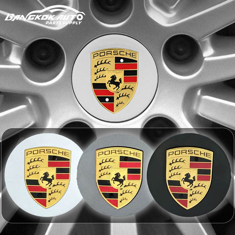 (แท้ พร้อมสต็อก) ฝาครอบดุมล้อ porsche โลโก้ ฝาดุมล้อ 65-76 mm โลโก้ติดรถยนต์ accessories