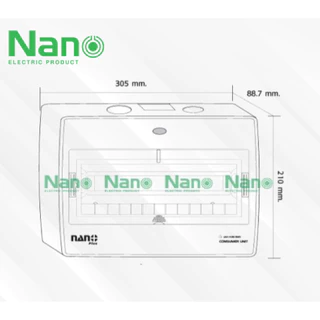 NANO ตู้เปล่า ตู้คอนซูมเมอร์ รุ่นเกาะราง กล่องไฟ ตู้ไฟ ตู้คอมบายเนอร์ ตู้โหลด ตู้ควบคุมไฟ NANO PLUS (ส่งไวมาก)