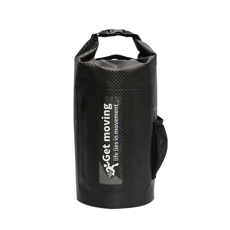 MAX กระเป๋ากันน้ำแบบพกพาลายคาร์บอน ขนาด10Lและ20L (แถม2สายคู่) Ocean pack ตัวเลือก5สี