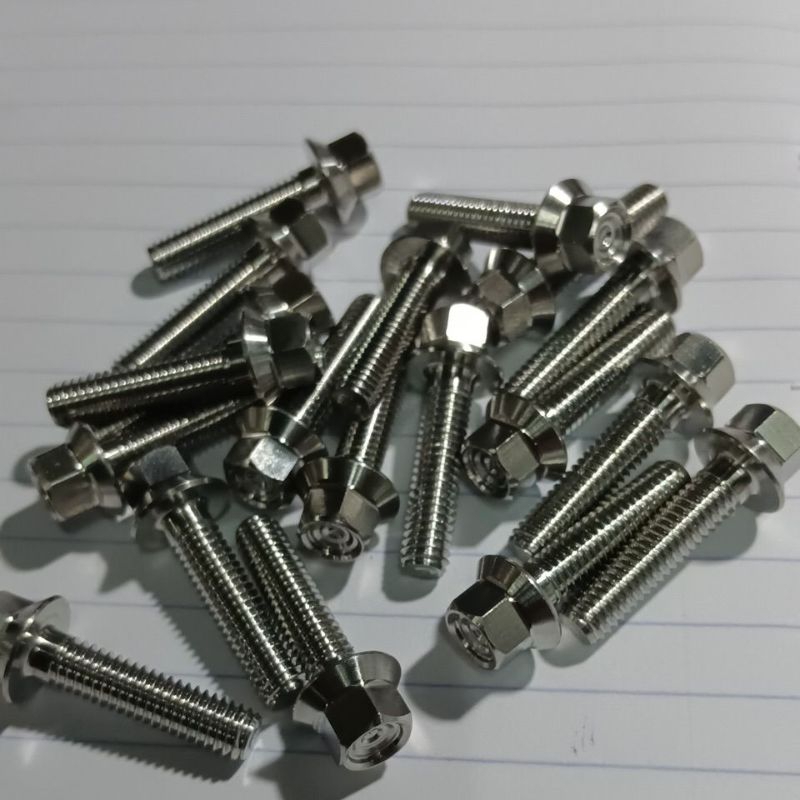 น็อตเบอร์10. M6x20 สแตนเลสจี้ลาย