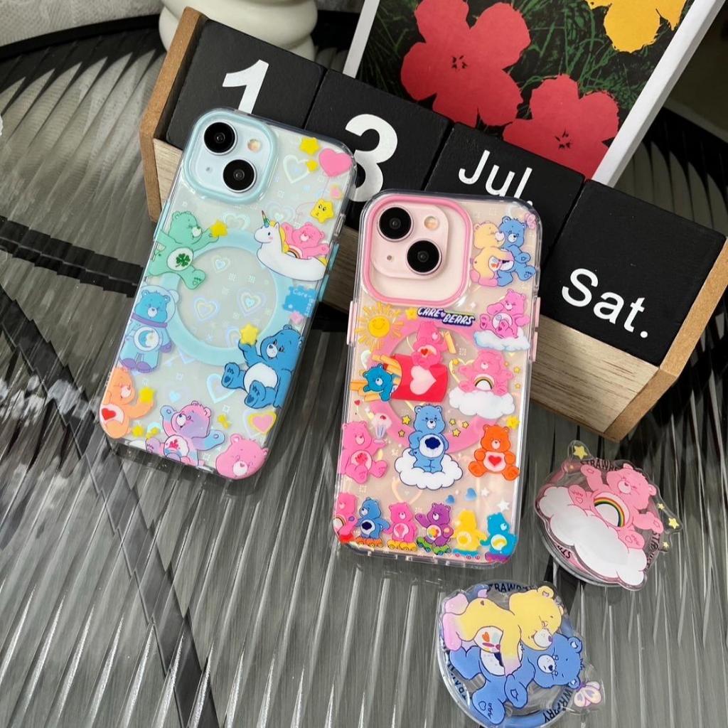 เคสแม่เหล็ก AD250 Care Bear สำหรับไอโฟน ลายน่ารัก งานแม่เหล็ก+โฮโลแกรมหัวใจ สินค้าพร้อมส่งจากไทย