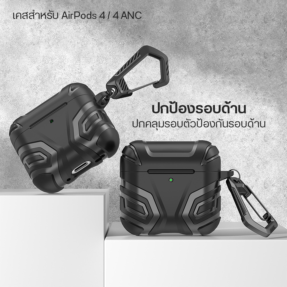 เคส AirPods (รุ่น 4) รุ่นใหม่ 2024 ปกป้องแอร์พอร์ด TPU นิ่มเรียบง่าย รองรับ AirPods 4 4ANC ราคา ถูกที่สุด ดีลบีเคเค แกลเลอรีภาพที่ 3
