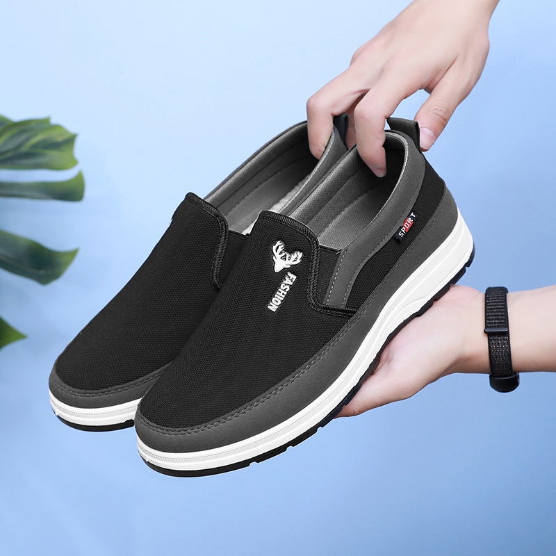 Fshoes งานปังเข้าใหม่แนะนำ  รองเท้าผ้าใบผู้ชายลำลองทรงสลิปออน งานแฟชั่น ทรงดี ดีไซน์เท่ ให้ฟีลดูมินิมอล รุ่นนี้สามารถสว