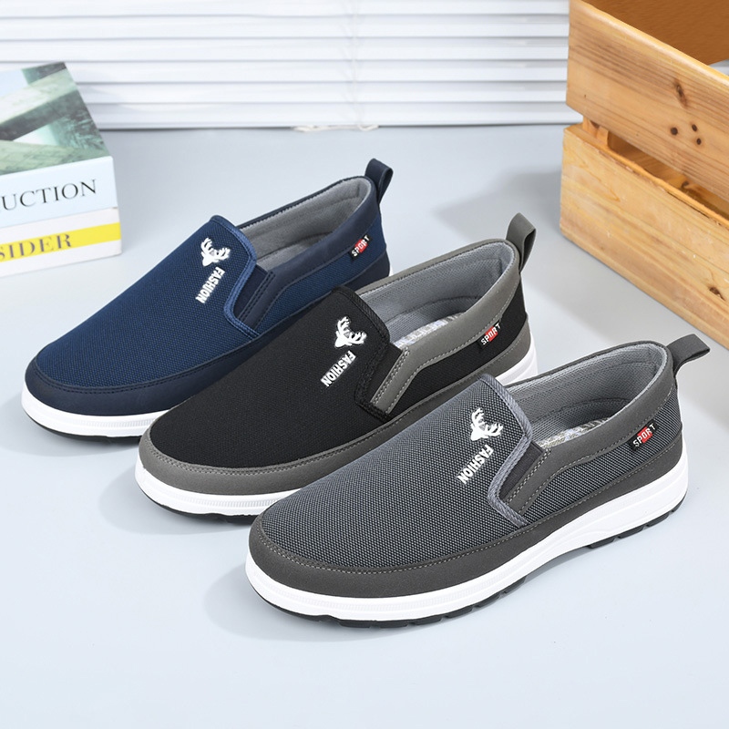 LHfashion งานเข้าใหม่พร้อมจัดส่ง รองเท้าผ้าใบลำลองทรงสปอร์ต งานสลิปออน ดีไซน์ดีฟีลมินิมอล พร้อมส่งให้เลือกถึง 3 สี งานดี