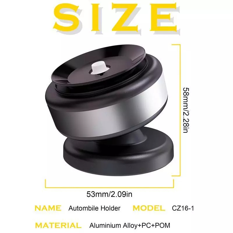📱สองด้านแม่เหล็กโทรศัพท์มือถือยึดรถ360องศาหมุนดูดสูญญากาศโทรศัพท์มือถือผู้ถือรถ - รูปที่ 5