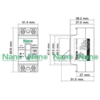 NANO เซฟตี้เบรกเกอร์ แบบไม่มีไฟสัญญาณ และ มีไฟสัญญาณ รุ่น SF และ SFL