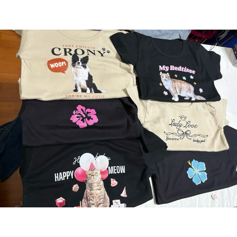 เสื้อครอปรัดรูปผ้าcotton