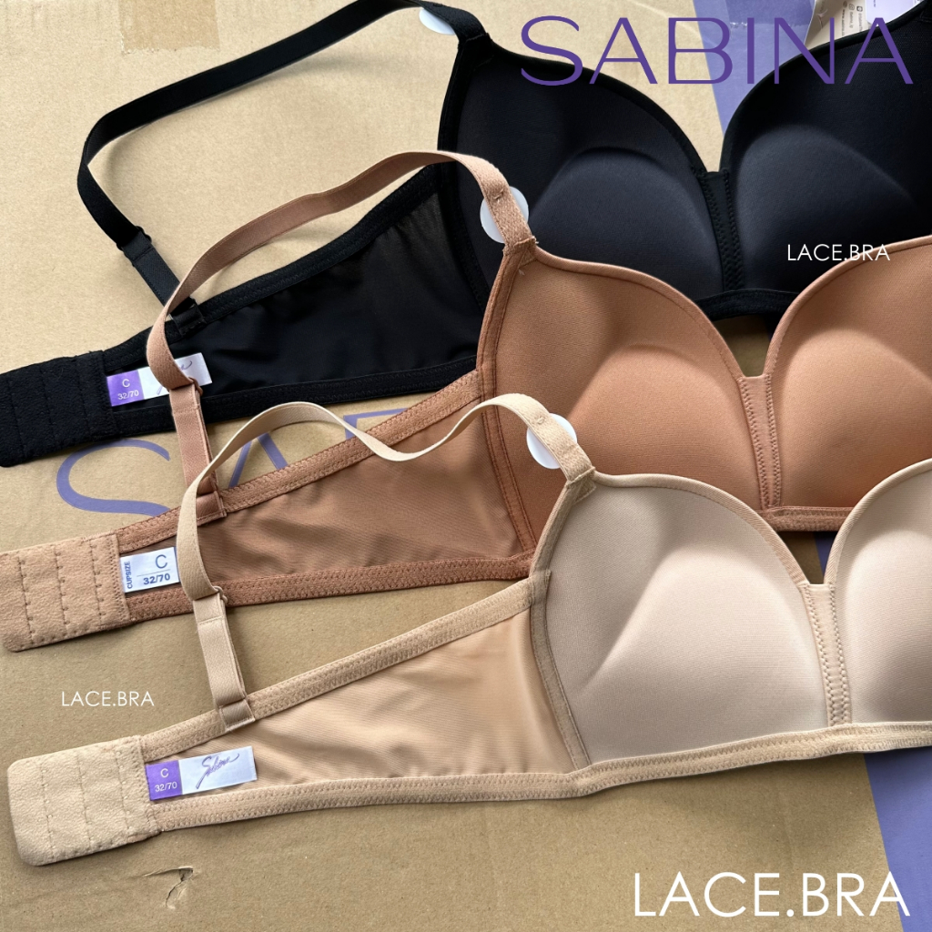 รหัส SBXI1111 Sabina ซาบีน่า เสื้อชั้นใน Invisible Wire (ไร้โครง) รุ่น Modern V รหัส SBXI1111CD สีเนื้อ - รูปที่ 3