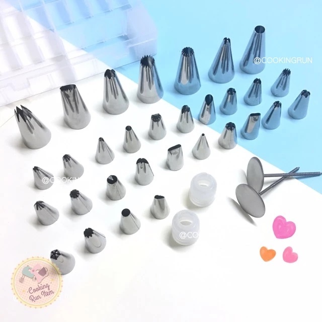 หัวบีบครีม (SET 24+7 ชิ้น) ชุดหัวบีบครีม ครบทุกขนาด ฟรีถุงบีบซิลิโคน หัวบีบครีม ชุดตกแต่งหน้าเค้ก อุปกรณ์ตกแต่งหน้าเค้ก - รูปที่ 4