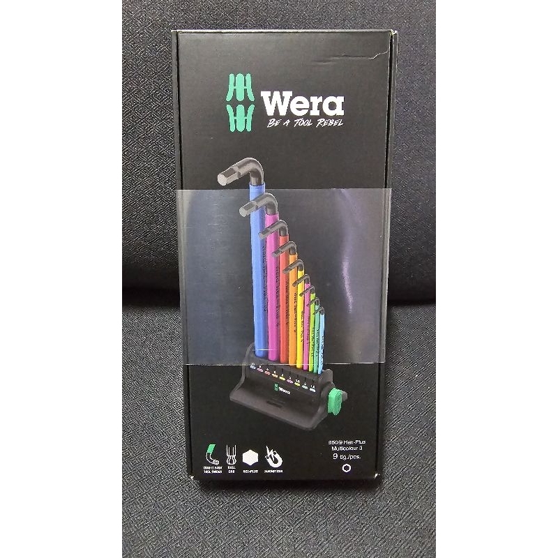 ชุดประแจ 950/9 Hex-Plus Multicolour 3 Code Nr :05133165001 Wera