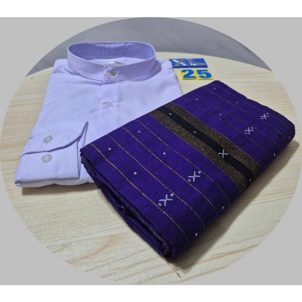 KK - BIG SIZE XL 44"  (1-138) ชุดประจำชาติ ผู้ชาย ลองยี ชุดเสื้อ โสร่ง เนื้อผ้าดี Man