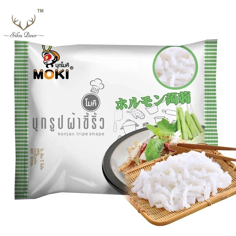 MOKI บุกรูปผ้าขี้ริ้ว 200 กรัม (FK0062-1) บุกผ้าขี้ริ้ว บุกเพื่อสุขภาพ ไม่มีแป้ง คีโต Keto Konjac Tripe Shape