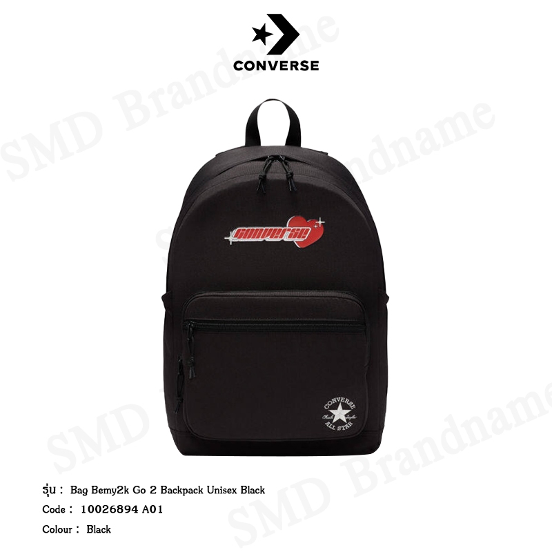Converse กระเป๋าเป้ รุ่น Bag Bemy2k Go 2 Backpack Unisex Black Code : 10026894 A01