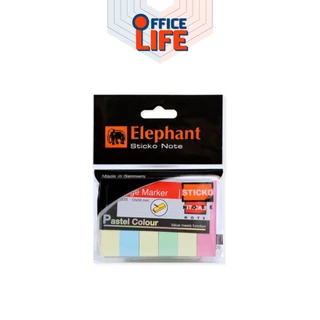 Elephant กระดาษโน๊ต กระดาษโน๊ตกาวในตัว อินเด็กซ์นีออน 12x50 มม. 80 แผ่น จำนวน 1 ชิ้น