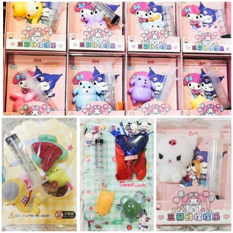 พร้อมส่ง ใน ถูกที่สุดกุชชี่บีบสิว ของเล่นบีบสิว ซานริโอโมนิ เป่าลม เป่าน้ำ ตัวบีบคลายเครียด ของเล่นคลายเครียด