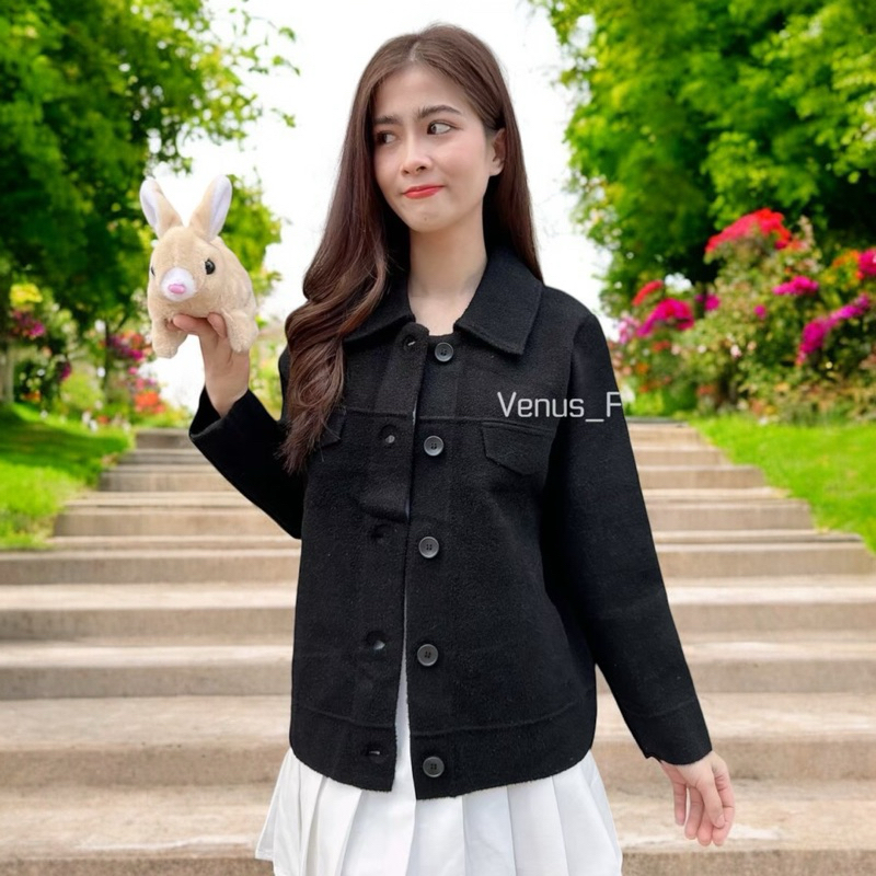 Oxy shop เสื้อกันหนาวสไตล์มินิมอล โทนสีล้วนพาสเทล แมทง่ายกับทุกลุค ผ้านิ่มใส่สบาย