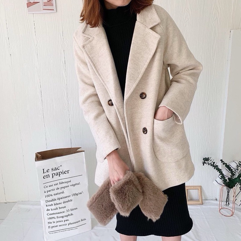 umore.made : Jerny POCKET woolen coat ( cream )