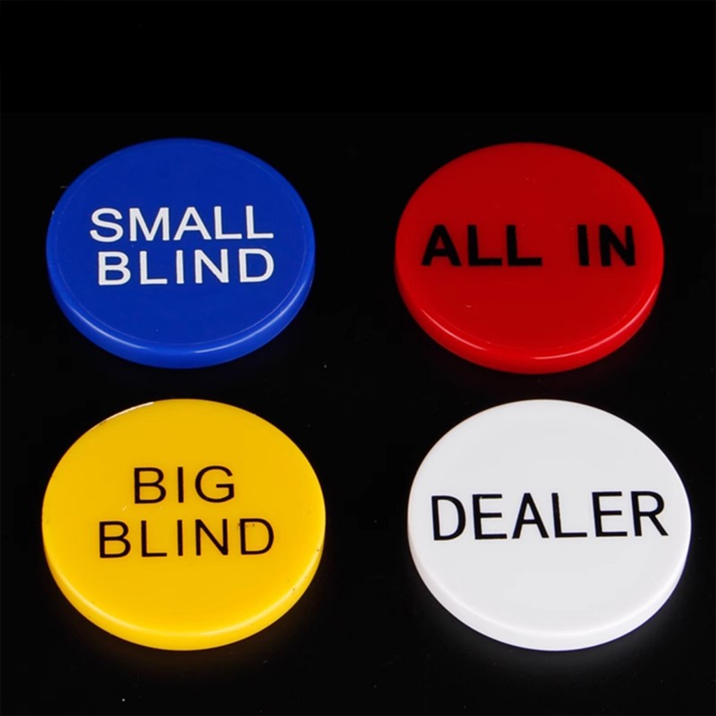 จัดส่งจากประเทศไทย 1 ชุด (4 ชิ้น) All in,Dealer,Small Blind,Big Blind