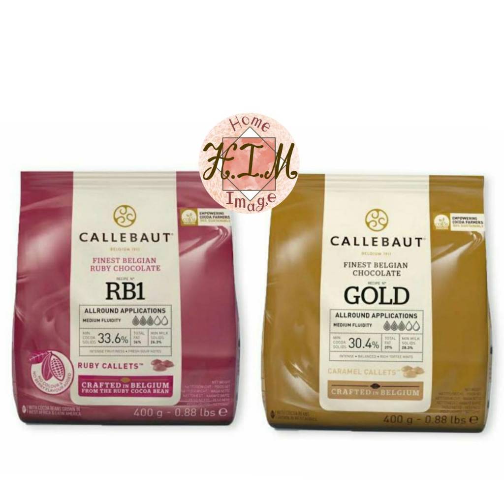 ช๊อคโกแลตแท้ Callebaut Dark Chocolate แบบแพ๊คเกจ 400 g.(Callebaut Ruby/Callebaut Caramel)
