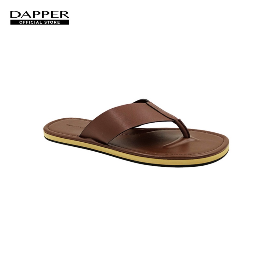 DAPPER รองเท้าแตะ Leather Thong Sandals สีน้ำตาล (HSK/BR/966ST)