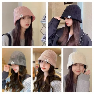 C014 [พร้อมส่ง แบบเยอะ ] หมวกไหมพรม บักเก็ตกันหนาว