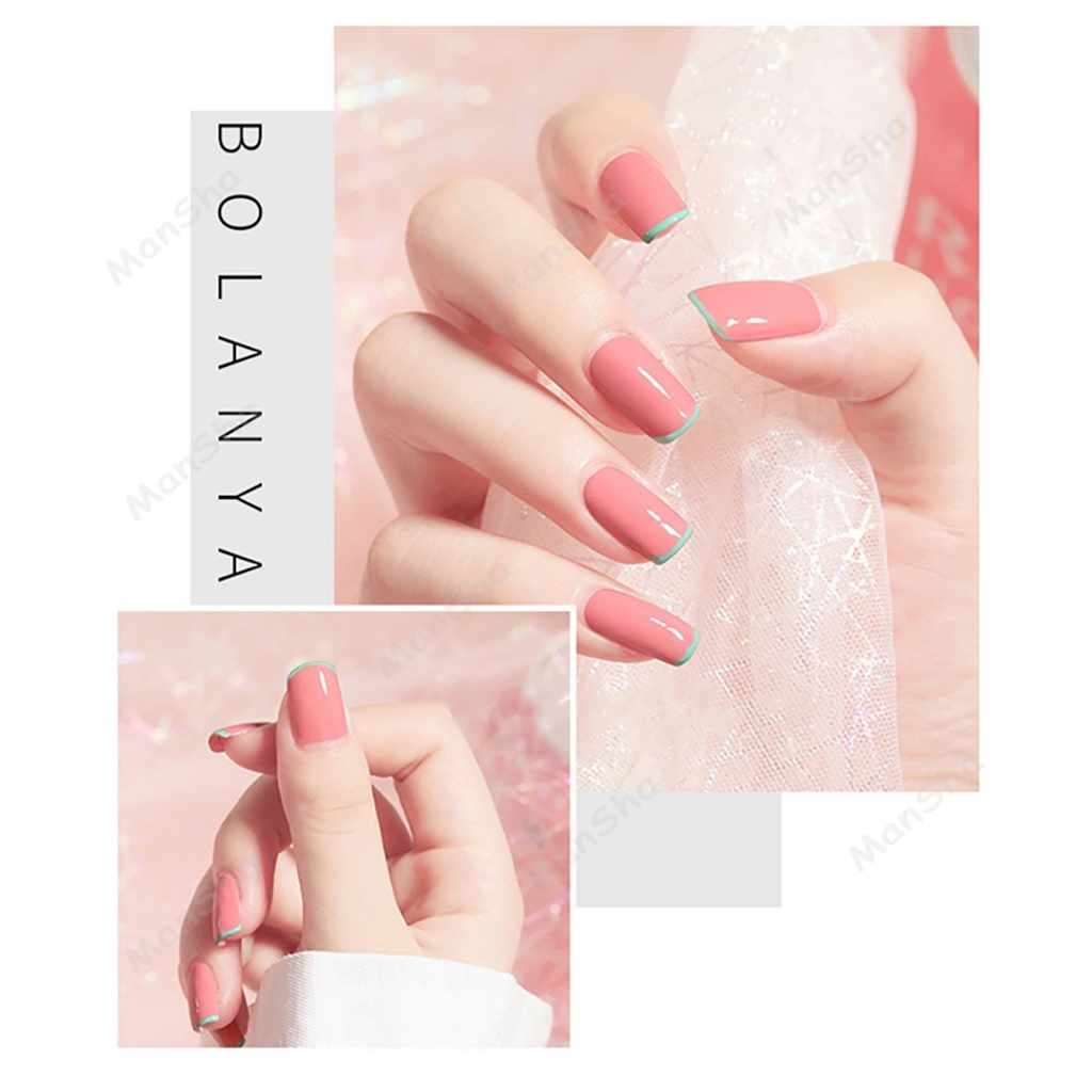 BOLANYA สีทาเล็บกึ่งเจล ยาทาเล็บ สีทาเล็บ 2in1 แห้งไว สีสวย สีทาเล็บเจล ยาทาเล็บลอกได้ น้ำยาทาเล็บ - รูปที่ 5