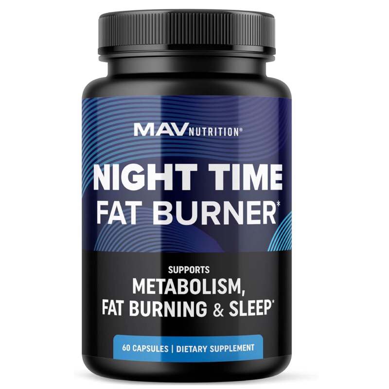 ( MAV ) NIGHT TIME FAT BURNER - สนับสนุนการเผาผลาญไขมัน ช่วงกลางคืน ( 60 แคปซูล ) นำเข้าจากอเมริกา