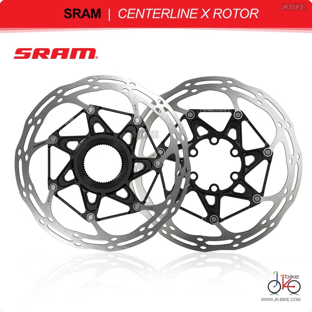 ใบดิสก์เบรกจักรยาน SRAM CENTERLINE X 2P ROTOR 140/160mm , 6Bolts Ti/CenterLock