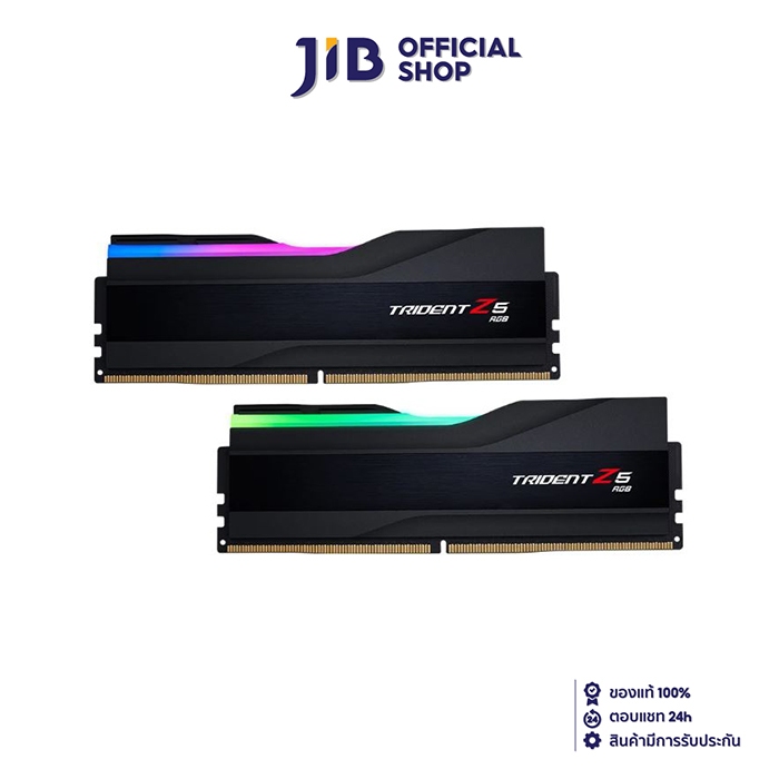 32GB (16GBx2) DDR5 7200MHz RAM (หน่วยความจำ) G.SKILL TRIDENT Z5 RGB (INTEL XMP) (MATTE BLACK) (F5-72