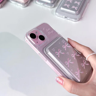 [i17] พร้อมส่ง💖 T12S56 เคสชาร์จไร้สาย+กระเป๋าใส่บัตร Wallet [ได้ทั้งเซต]🍧 เคสแม่เหล็ก เคสไอโฟน สำหรับ iPhone11-17Promax