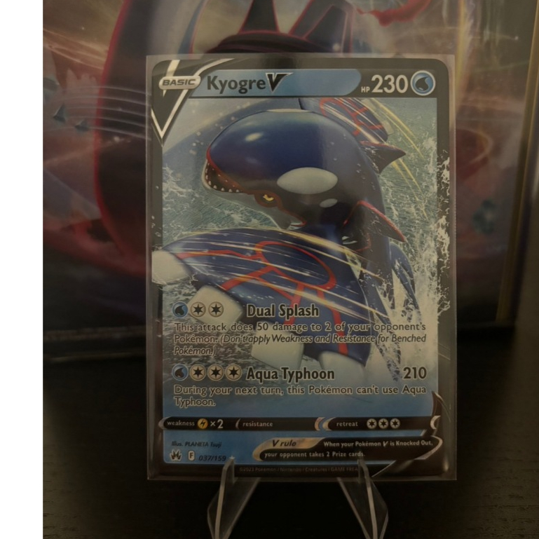 [Pokemon] การ์ดโปเกม่อน Kyogre V 037/159 Crown Zenith