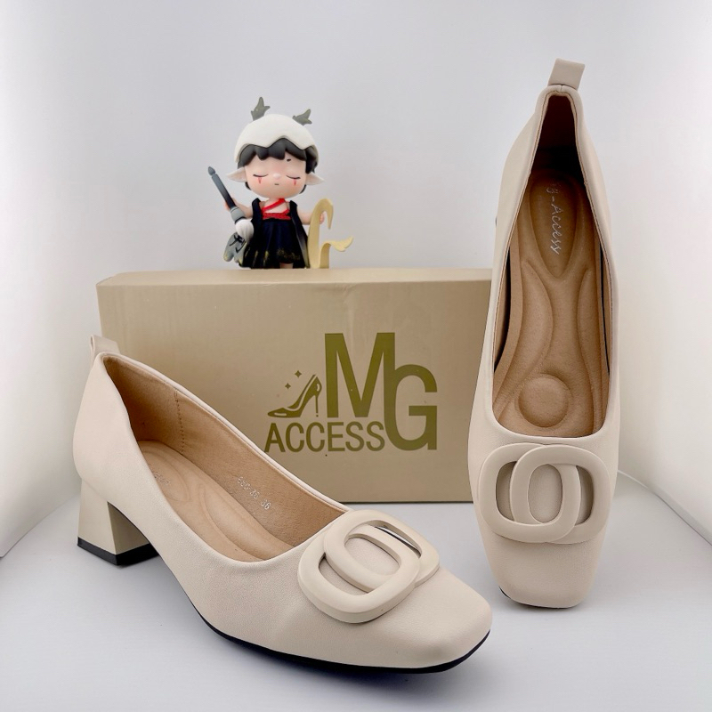 รองเท้าคัชชู MG Access สี BEIGE size 36🍒 มือ 1 พร้อมกล่อง ซื้อมาไม่เคยใส่ค่ะ