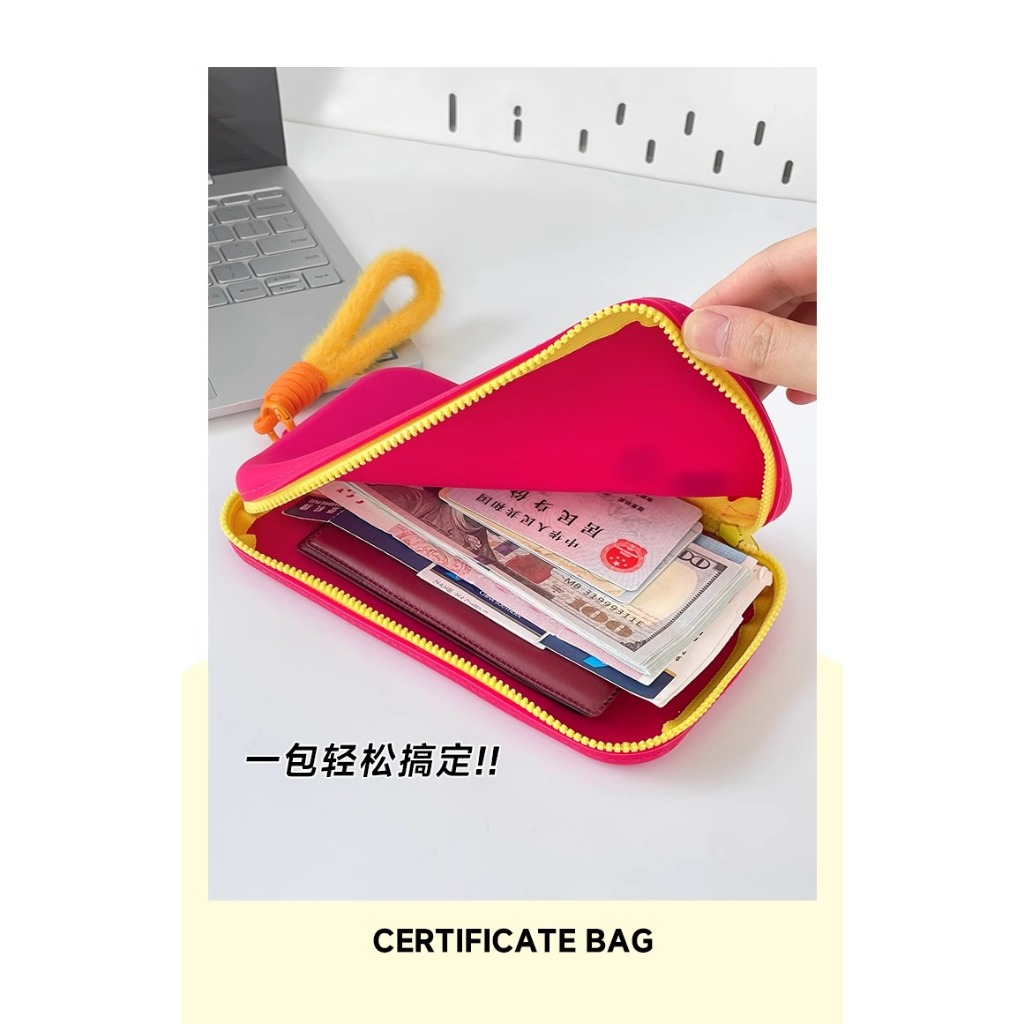 ผู้ถือหนังสือเดินทางฝาครอบป้องกันกระเป๋าสตางค์ผู้ถือบัตรAll-in-one TravelแบบพกพาBoarding Passซิปต่างประเทศถุงเก็บเอก2122