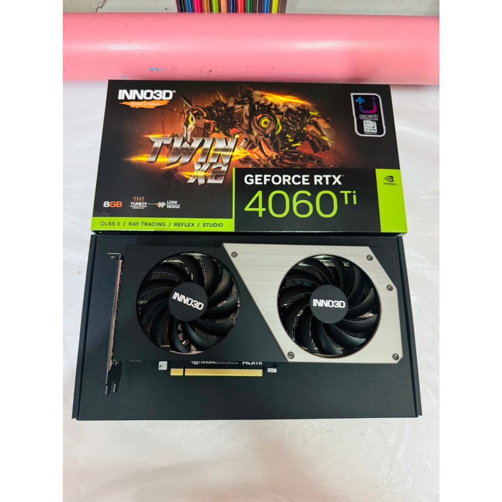 ขายการ์ดจอมือสอง INNO3D GEFORCE RTX 4060 TI 8GB TWIN X2 - 8GB GDDR6