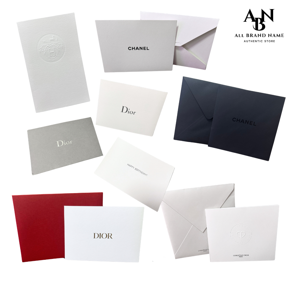 Luxury Card & Envelope การ์ด ซองกระดาษ Hermes Chanel Dior Swarovski Clarins Oribe พร้อมส่ง!!