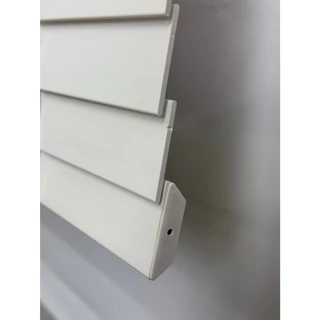 มู่ลี่กันน้ำ มู่ลี่ PVC Faux Wood - FX1001 White Color สีขาวล้วน ขนาดใบ 50mm.