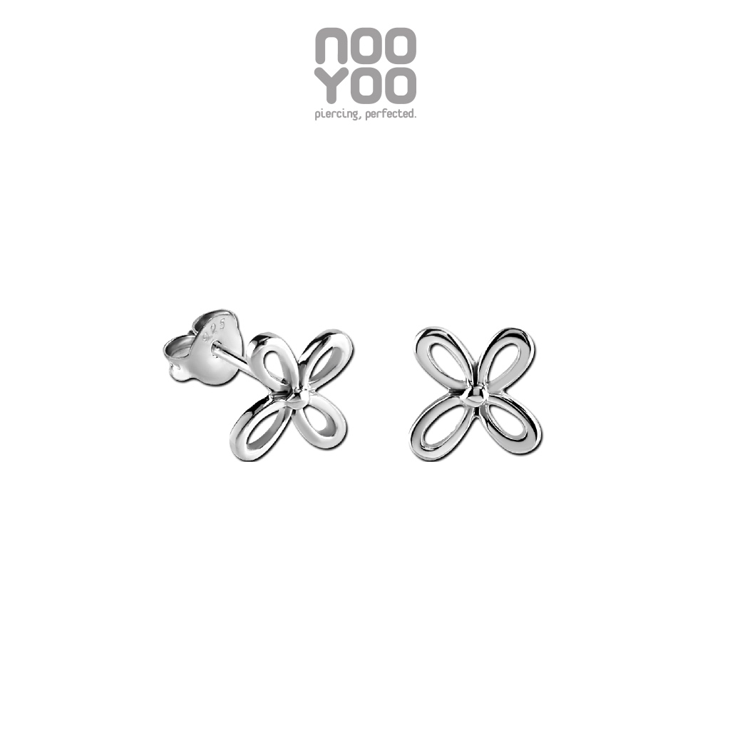 NooYoo ต่างหูสำหรับผิวแพ้ง่าย Little Petal Surgical Steel