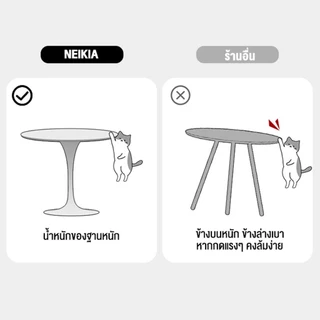 โต๊ะกลม โต๊ะมินิมอลสีขาว 80/70/60cm โต๊ะไม้ ติดตั้งง่ายใช้ในร้านกาแฟและร้านกินข้าว Round dining table
