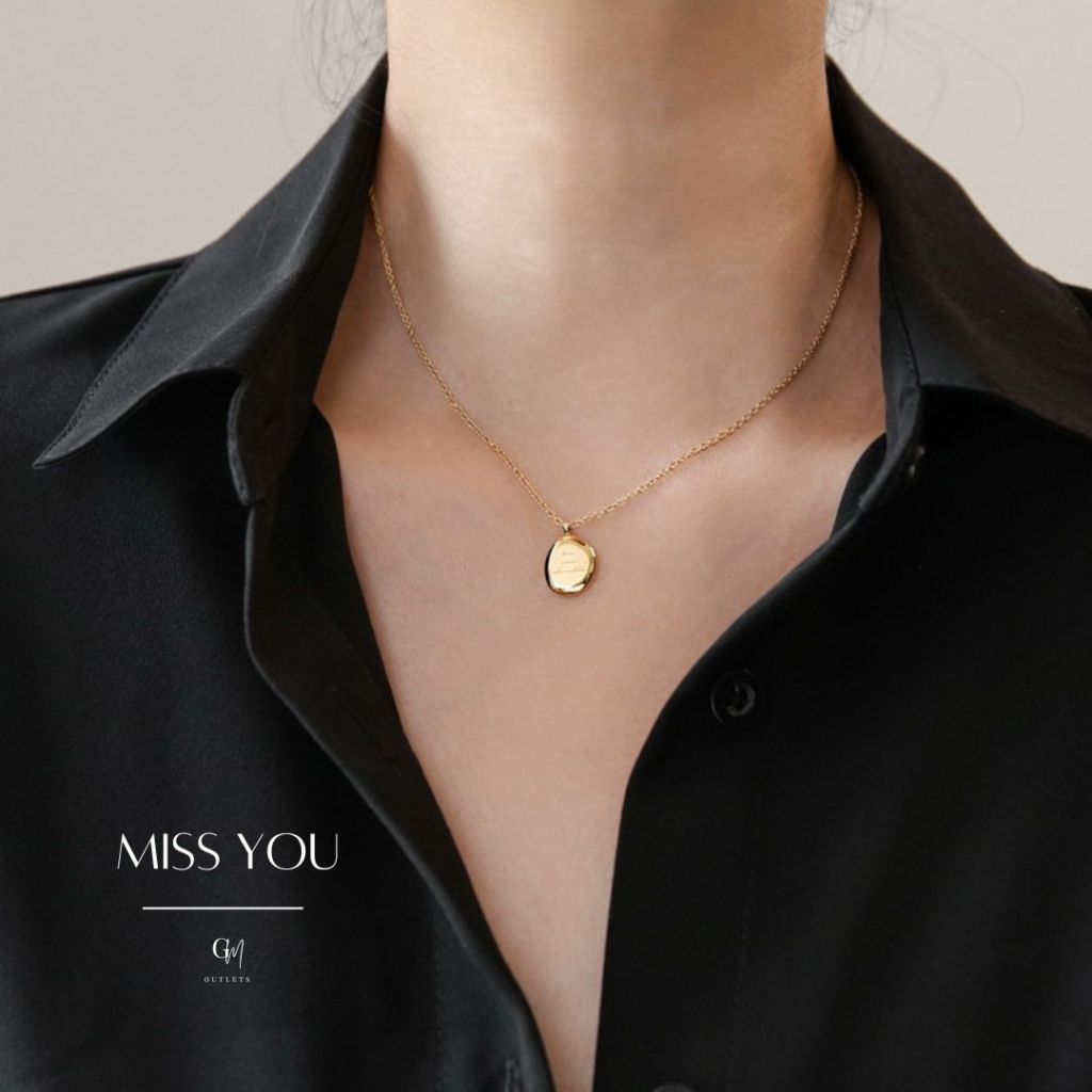 OUTLETS ล้างสต็อกจากโรงงานตรง สร้อยคอแท้ Miss You Necklaces สร้อยคอผู้หญิง สร้อยคอแฟ