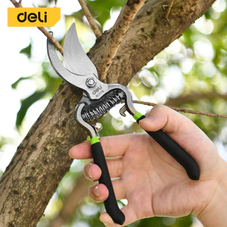 Deli กรรไกรตัดกิ่งไม้ กรรไกรแต่งกิ่ง 8 นิ้ว ตัดแต่งกิ่งไม้ ตัดแต่งใบไม้ ทำสวน Pruning Shears
