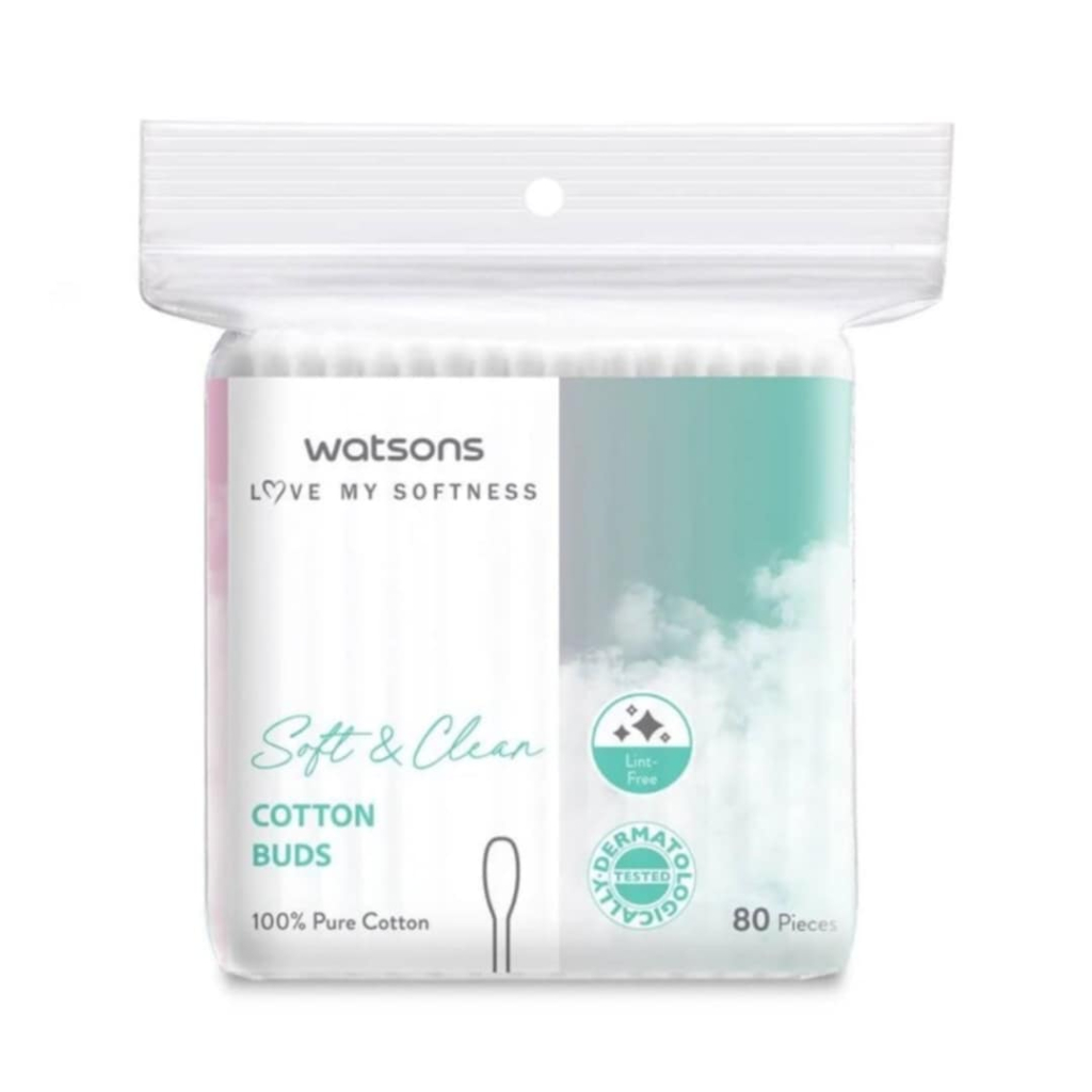 คอตตอน บัด สำลีก้าน 80 ก้าน Watsons Cotton bud