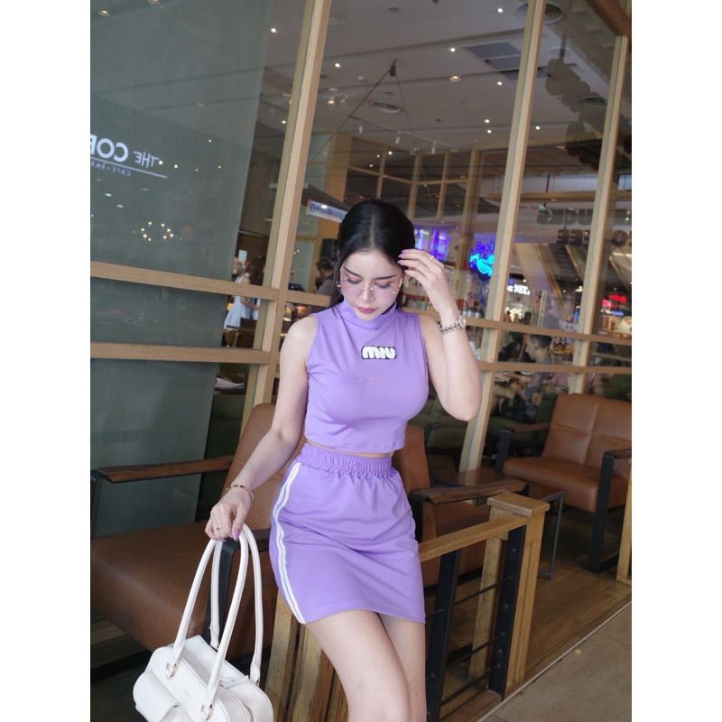 พร้อมส่ง เซ็ตกระโปรง miu miu